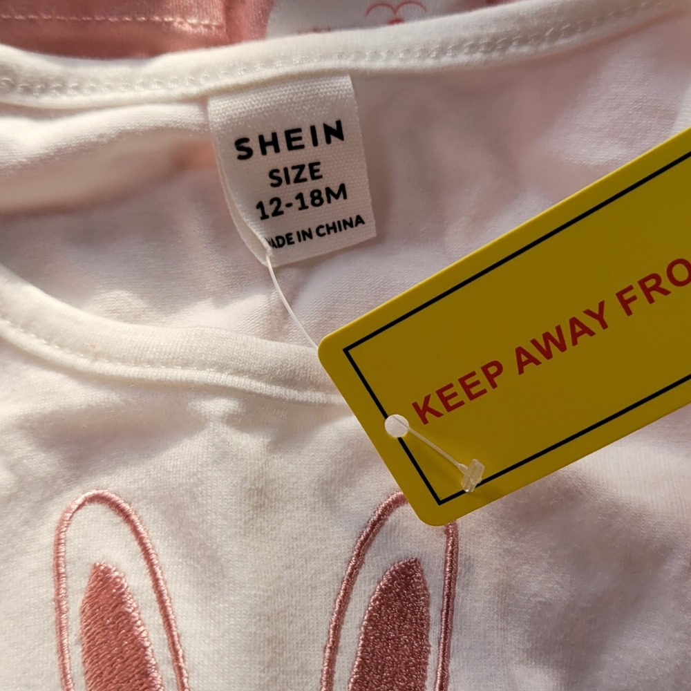 SHEIN Pink and White Bunny Print Dress - Picture 4 of 4